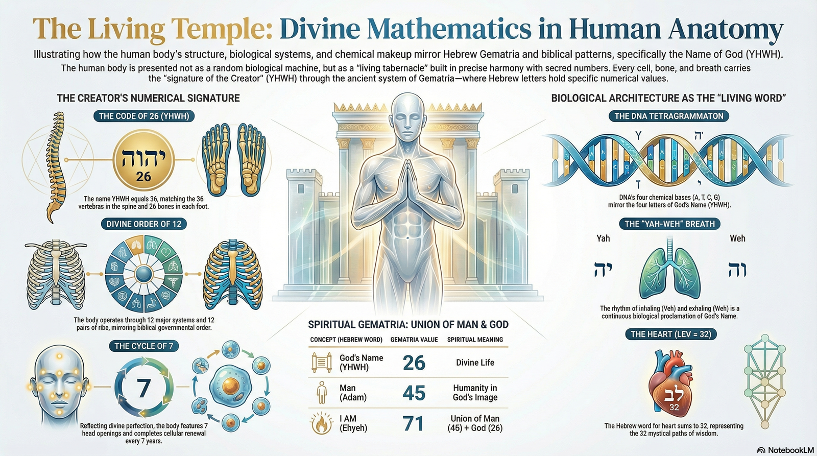 Biblical Numerology of 7 And 12, God’s numbers In The Human Body, Divine Order In Anatomy, Sevenfold Spirit, Twelve Cranial Nerves, Body As Temple of God, 12 Tribes Spiritual Meaning, Divine Mathematics, Human Body Spiritual Design | Seven and Twelve — God’s Sacred Numbers Mirrored in the Human Anatomy