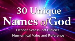30 Unique Names of God: Hebrew Spellings, Numerical Values, and Referen