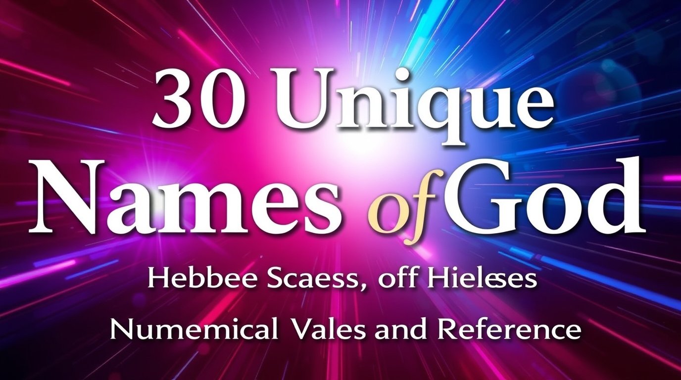 30 Unique Names of God: Hebrew Spellings, Numerical Values, and Referen
