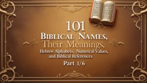 101 Biblical Names, Their Meanings, Hebrew Alphabets, Numerical Values, and Biblical References (Part 1/6)