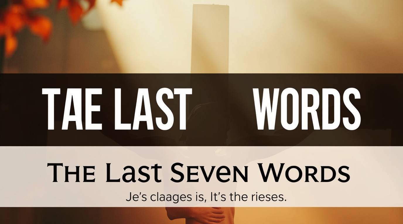 Last Seven Words of Jesus on the Cross (7) | Last 7 Words" (or sayings) of Jesus on the cross (Part A)