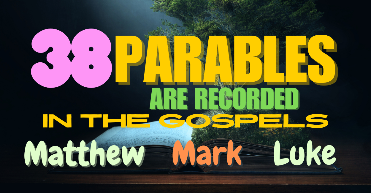 38 parables are recorded in the Gospels of Matthew, Mark, and Luke.