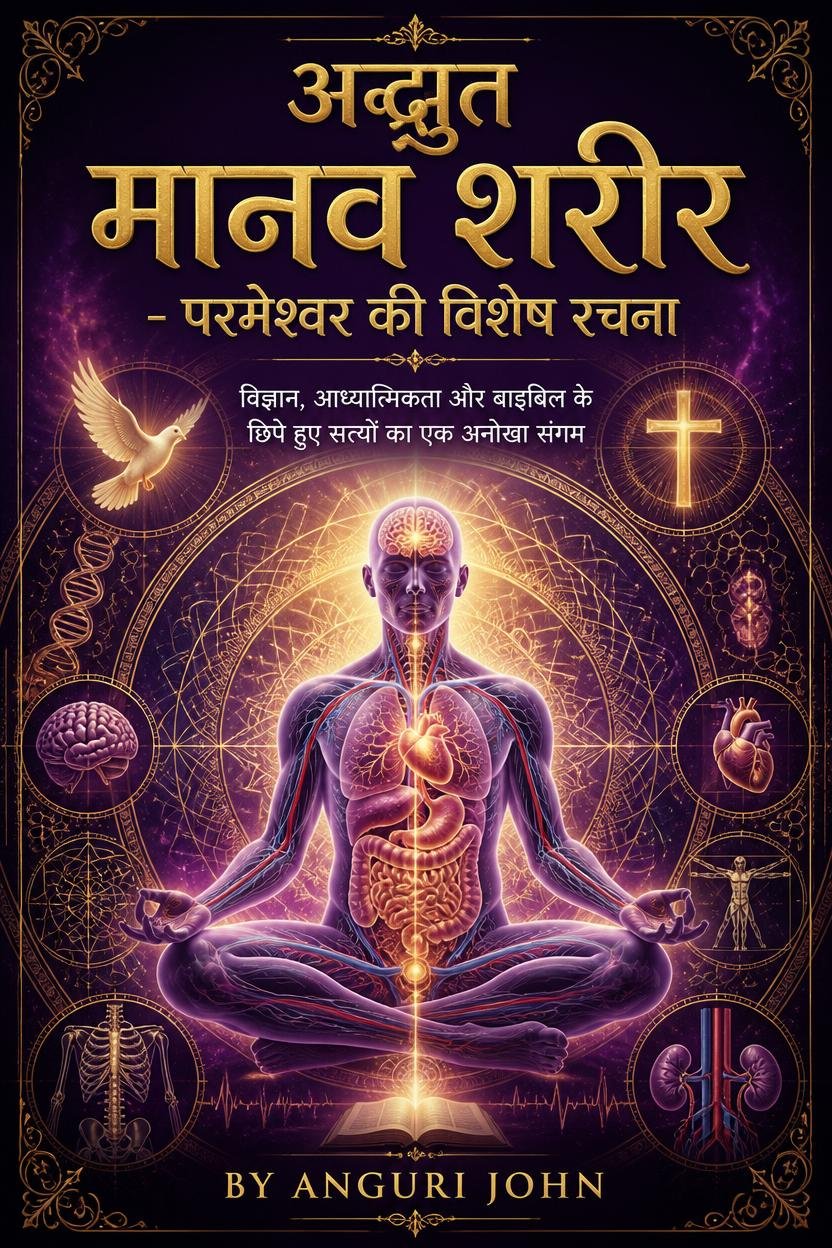 # अद्भुत मानव शरीर - परमेश्वर की विशेष रचना ## क्या मानव शरीर केवल मांस, हड्डियों और अंगों का एक समूह है? या फिर यह परमेश्वर की बुद्धि, योजना और दिव्य रचना का जीवित प्रमाण है? "अद्भुत मानव शरीर - परमेश्वर की विशेष रचना" एक प्रेरणादायक और ज्ञानवर्धक ई-बुक है जो मानव शरीर के आश्चर्यजनक रहस्यों को बाइबल, विज्ञान और सृष्टिकर्ता की दिव्य योजना के प्रकाश में प्रस्तुत करती है। इस पुस्तक में आप जानेंगे: ✓ मानव शरीर की अद्भुत संरचना ✓ डीएनए का रहस्य और जीवन का दिव्य कोड ✓ हृदय, मस्तिष्क, हड्डियों और रक्त की आश्चर्यजनक कार्यप्रणाली ✓ मानव शरीर को परमेश्वर का मंदिर क्यों कहा गया है ✓ सृष्टि और मानव शरीर में दिखाई देने वाली बुद्धिमान डिजाइन ✓ बाइबिल के दृष्टिकोण से मानव जीवन का उद्देश्य ✓ मानव शरीर में छिपे आश्चर्यजनक तथ्य यह पुस्तक विद्यार्थियों, शिक्षकों, बाइबल अध्ययन करने वालों, स्वास्थ्य प्रेमियों, मसीही विश्वासियों और सृष्टि के रहस्यों को जानने के इच्छुक प्रत्येक व्यक्ति के लिए उपयोगी है। ## डिजिटल डाउनलोड फॉर्मेट: PDF ई-बुक भाषा: हिंदी डिलीवरी: भुगतान के तुरंत बाद डाउनलोड ## यह पुस्तक क्यों पढ़ें? क्योंकि जब आप मानव शरीर की जटिलता, सुंदरता और व्यवस्था को समझते हैं, तब आप सृष्टिकर्ता की महानता को नए दृष्टिकोण से देख पाते हैं। आज ही डाउनलोड करें और परमेश्वर की इस अद्भुत रचना के रहस्यों को जानें।